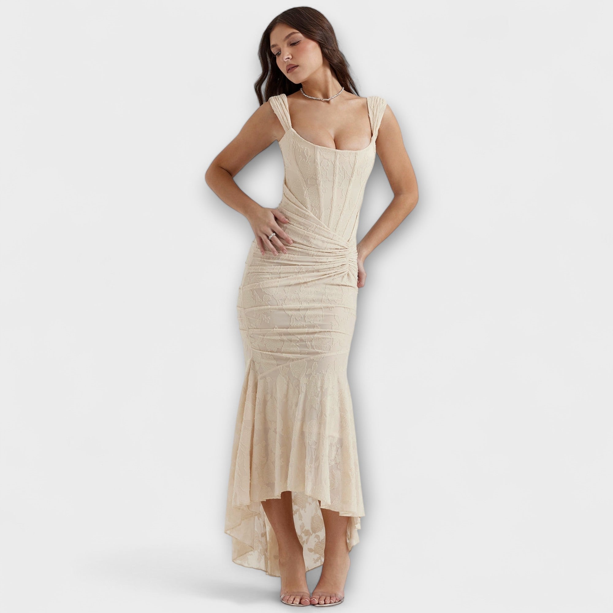 Renske - Robe longue avec un corset élégant et raffiné