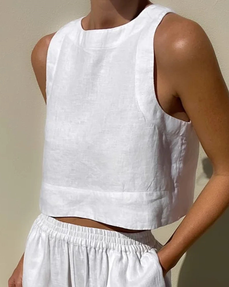 Ensemble Liberté | Top court, pantalon large