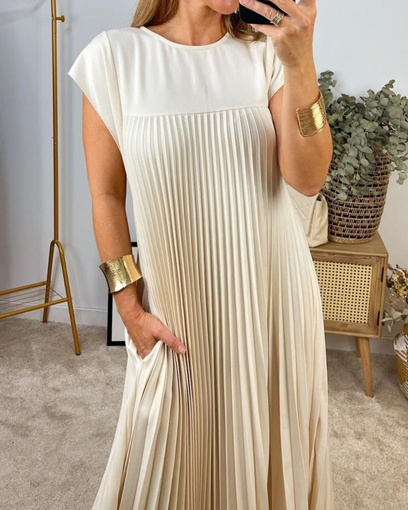 Amelia | Robe plissée sans manches