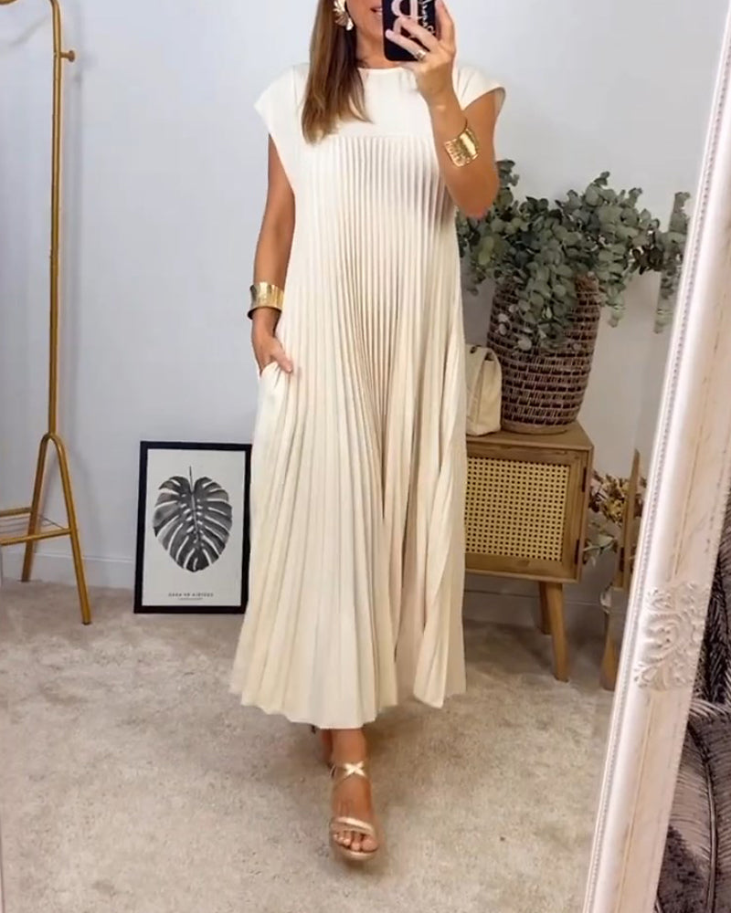 Amelia | Robe plissée sans manches
