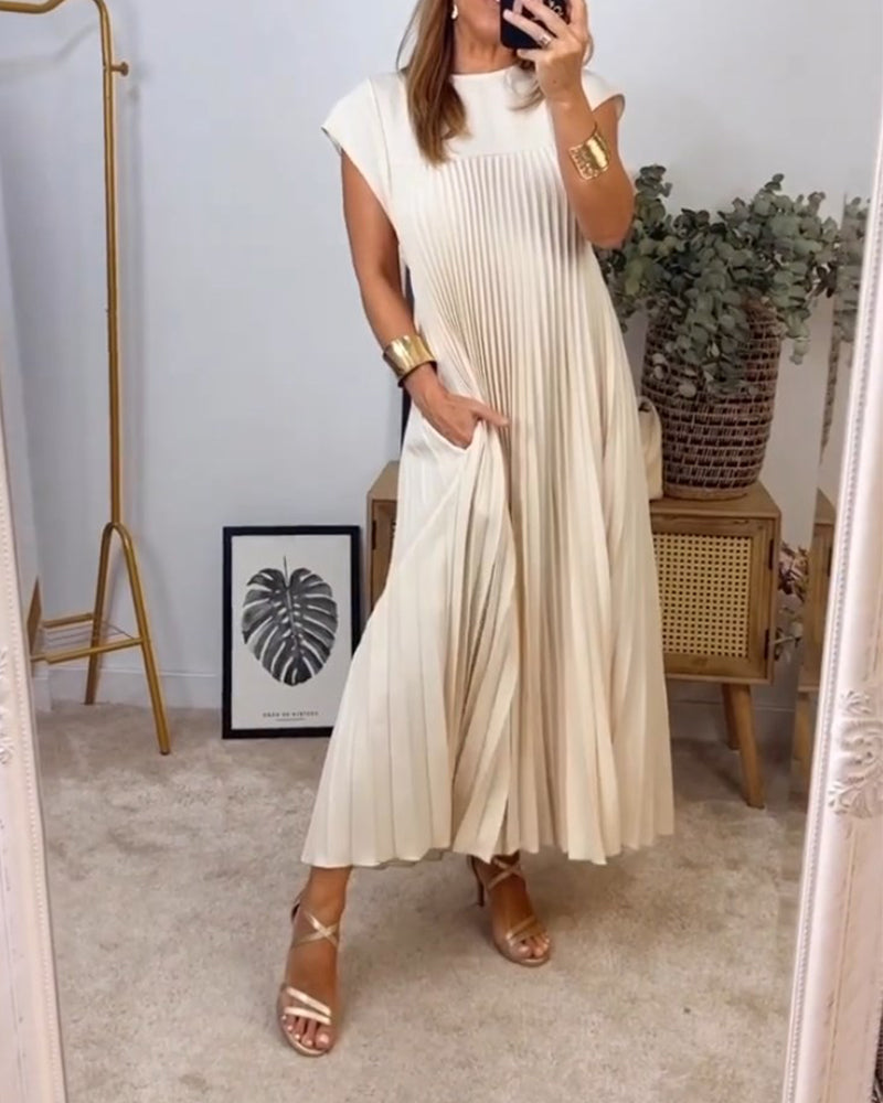 Amelia | Robe plissée sans manches