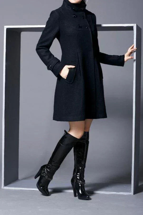 Aria™ | Manteau en Laine Élégant avec Capuche
