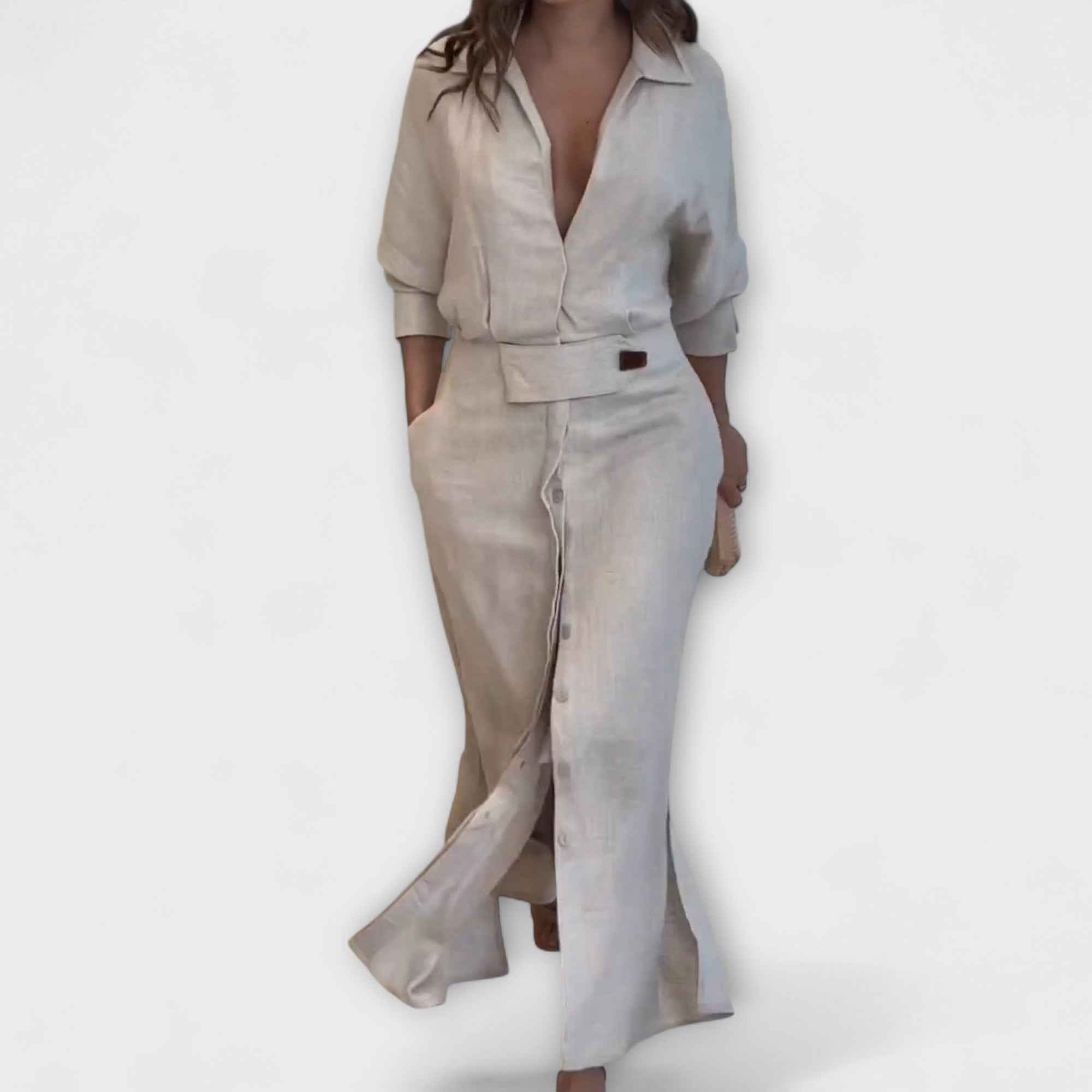 Jeanette - Robe à décolleté en V