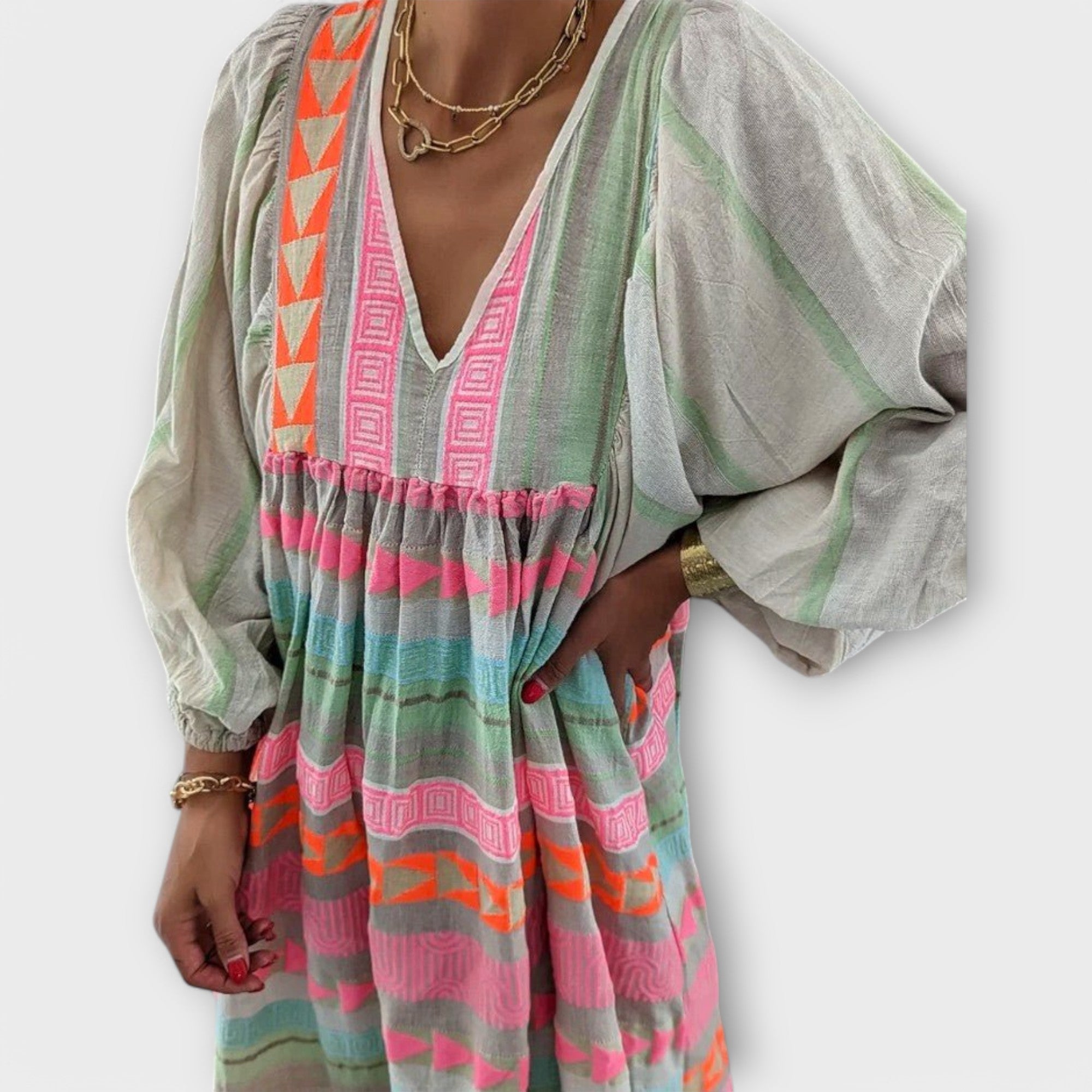 Robe Ample Vibrante Hermine