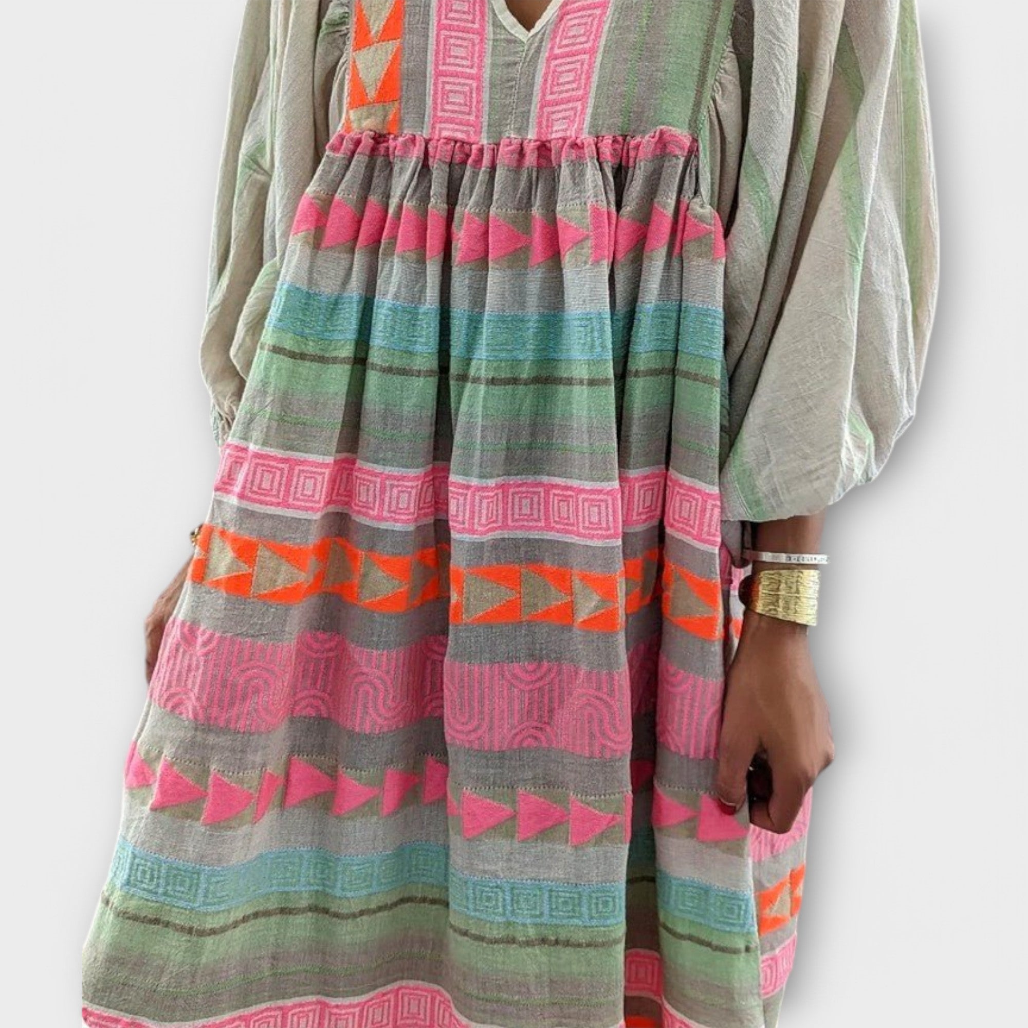 Robe Ample Vibrante Hermine