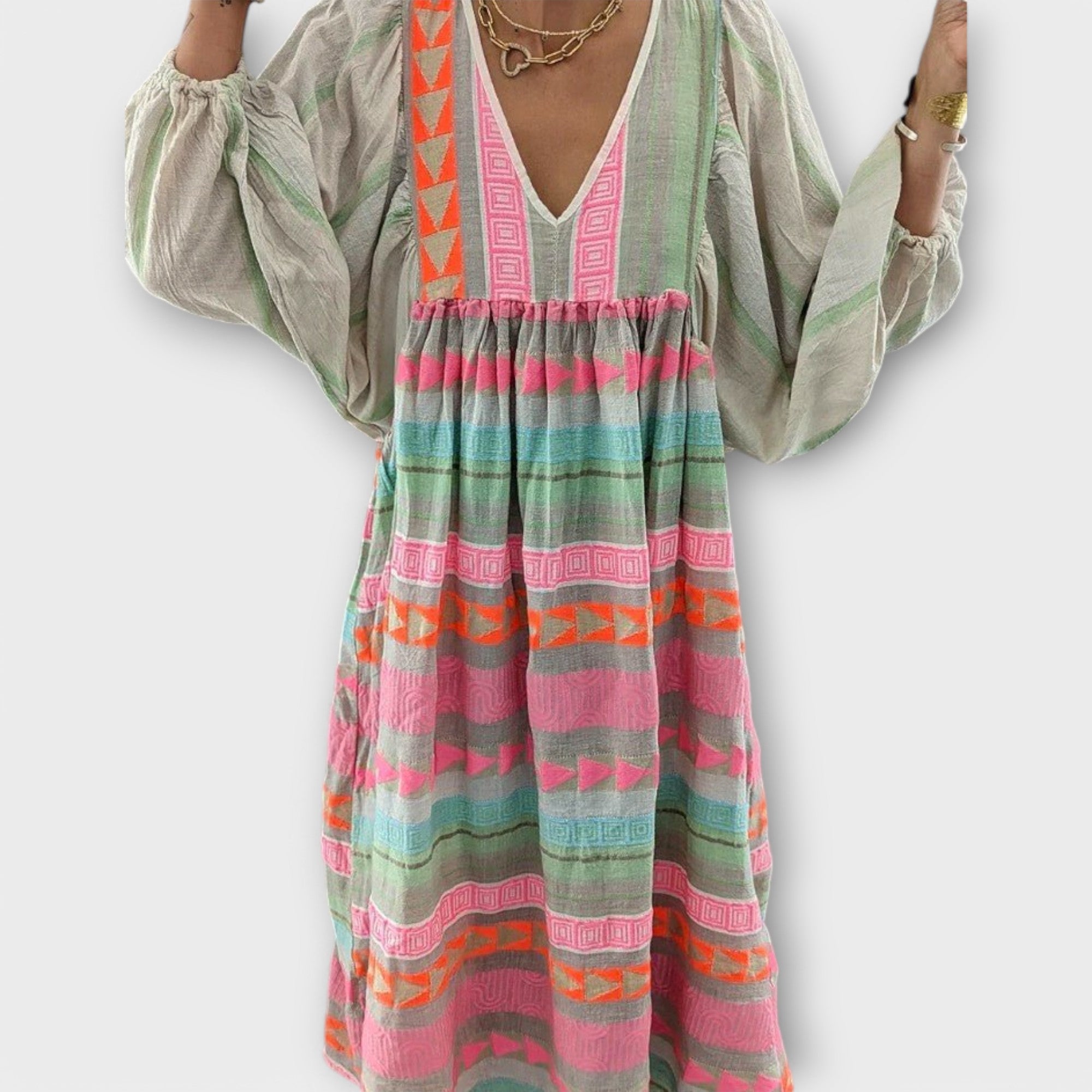 Robe Ample Vibrante Hermine