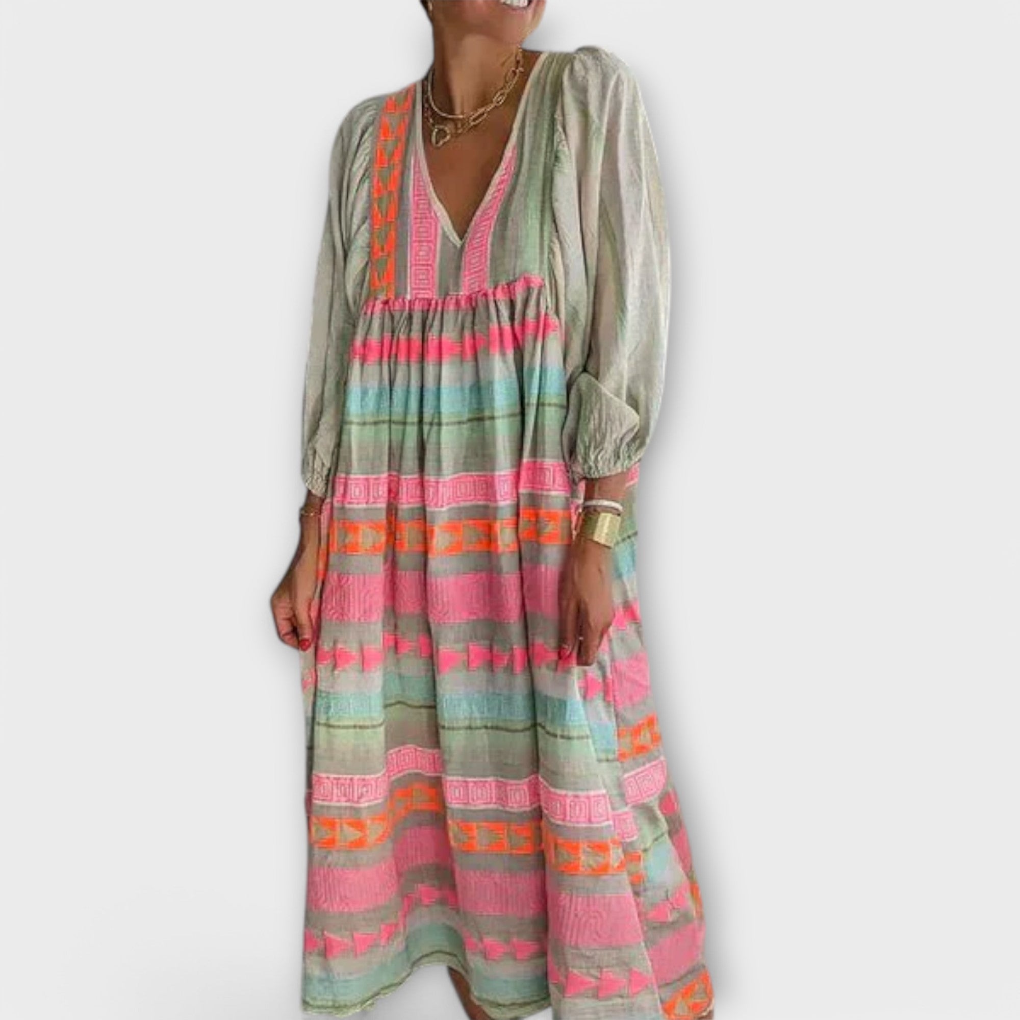 Robe Ample Vibrante Hermine