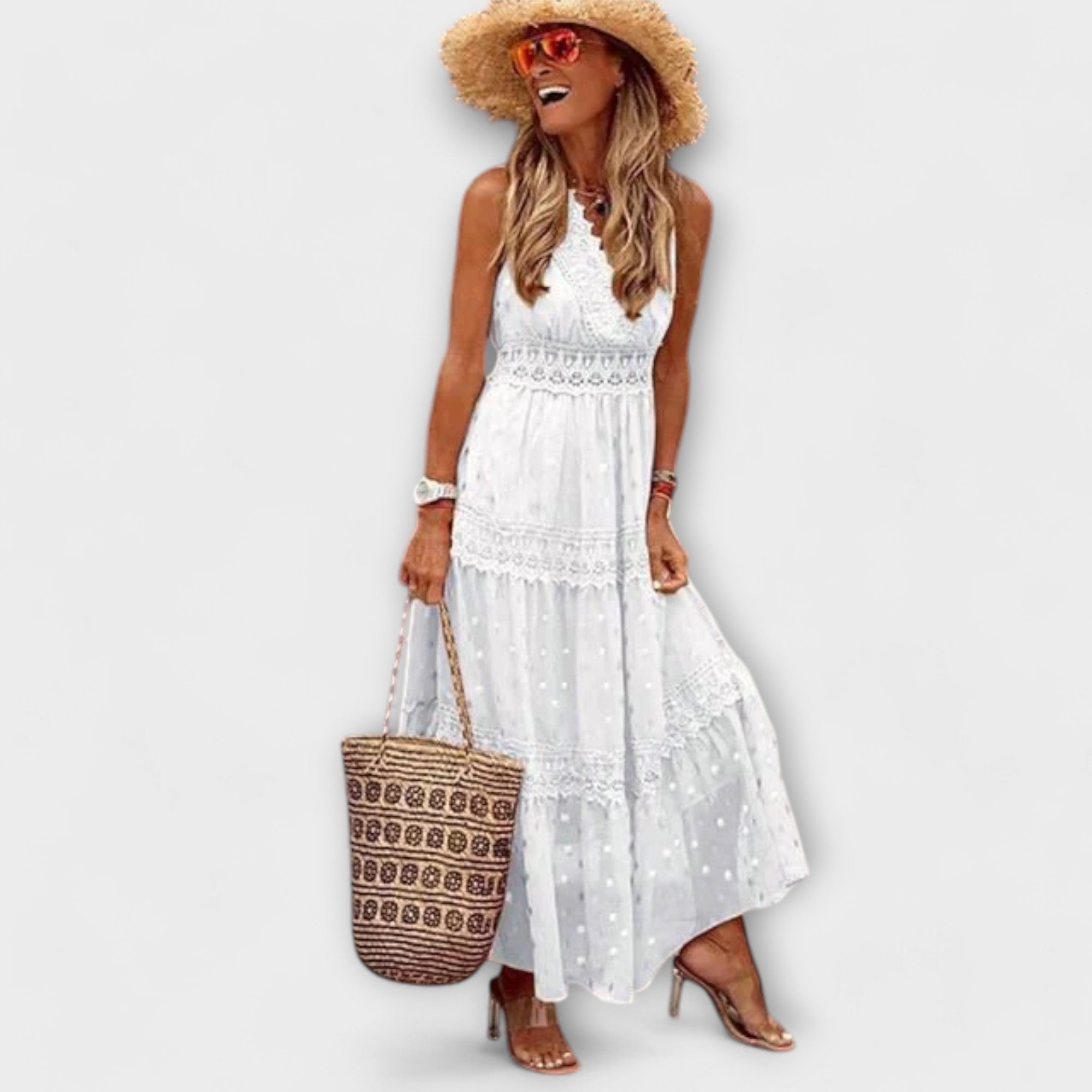 Lola - Jupe maxi boho en dentelle