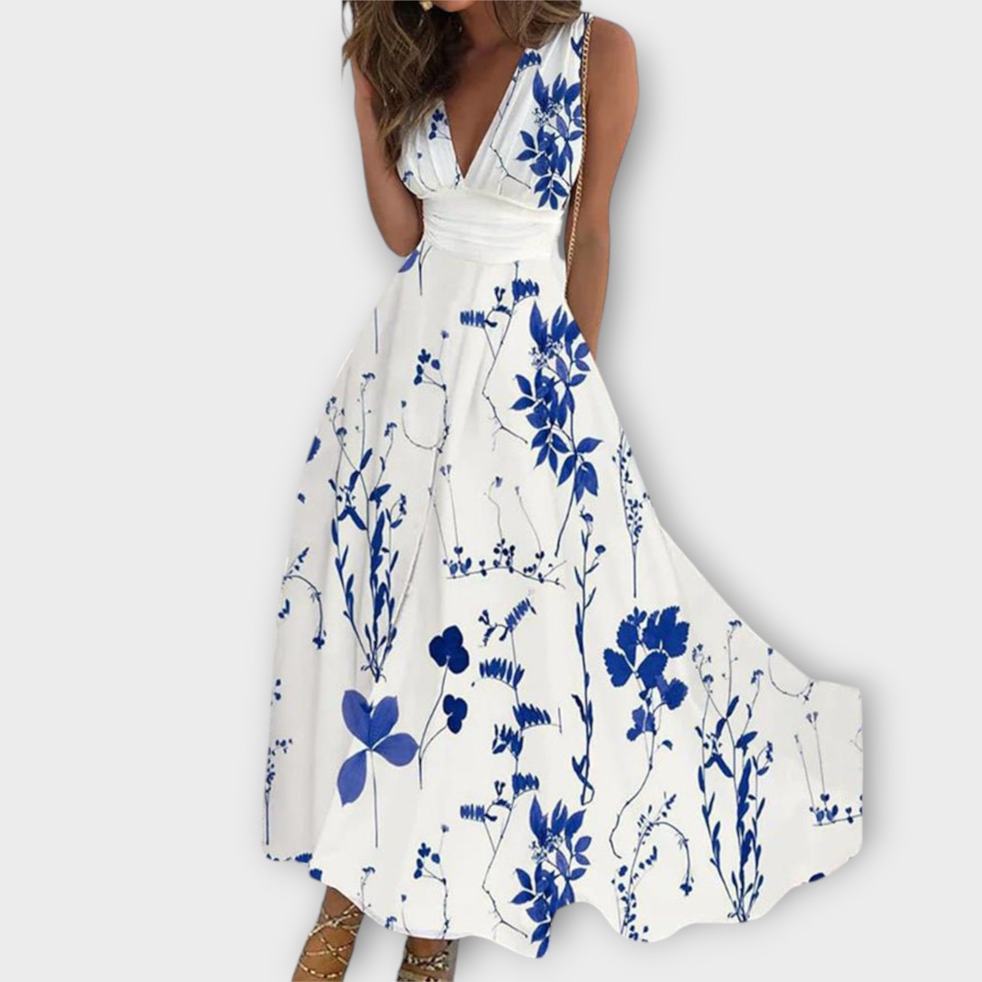 Romy - Robe à motif floral et décolleté en V