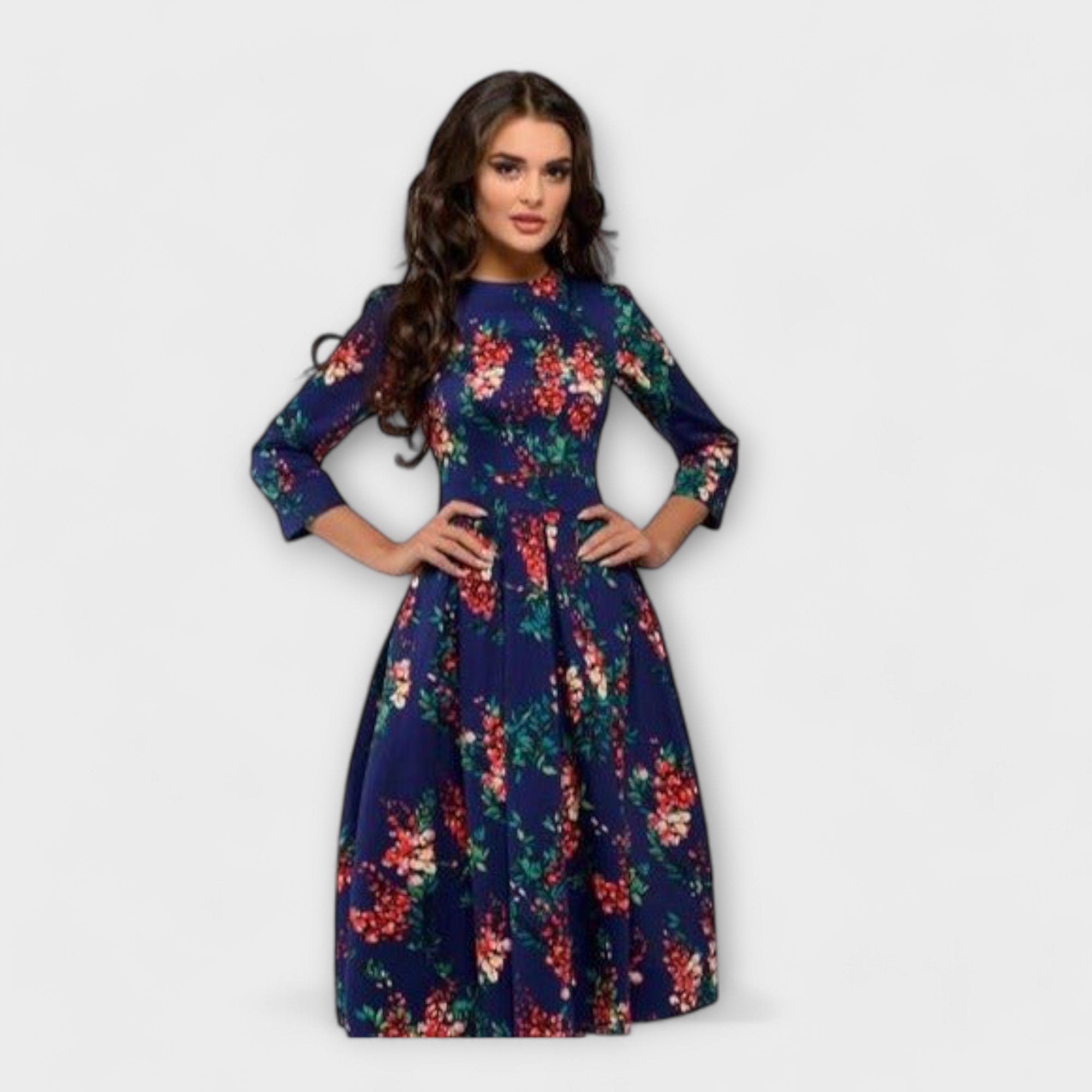 Retrozo - Robe élégante à manches longues