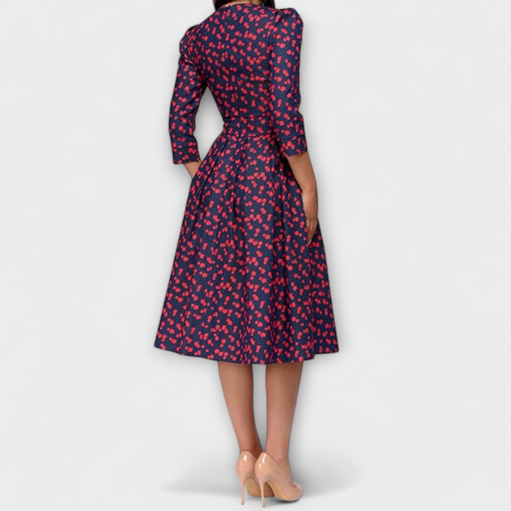 Retrozo - Robe élégante à manches longues